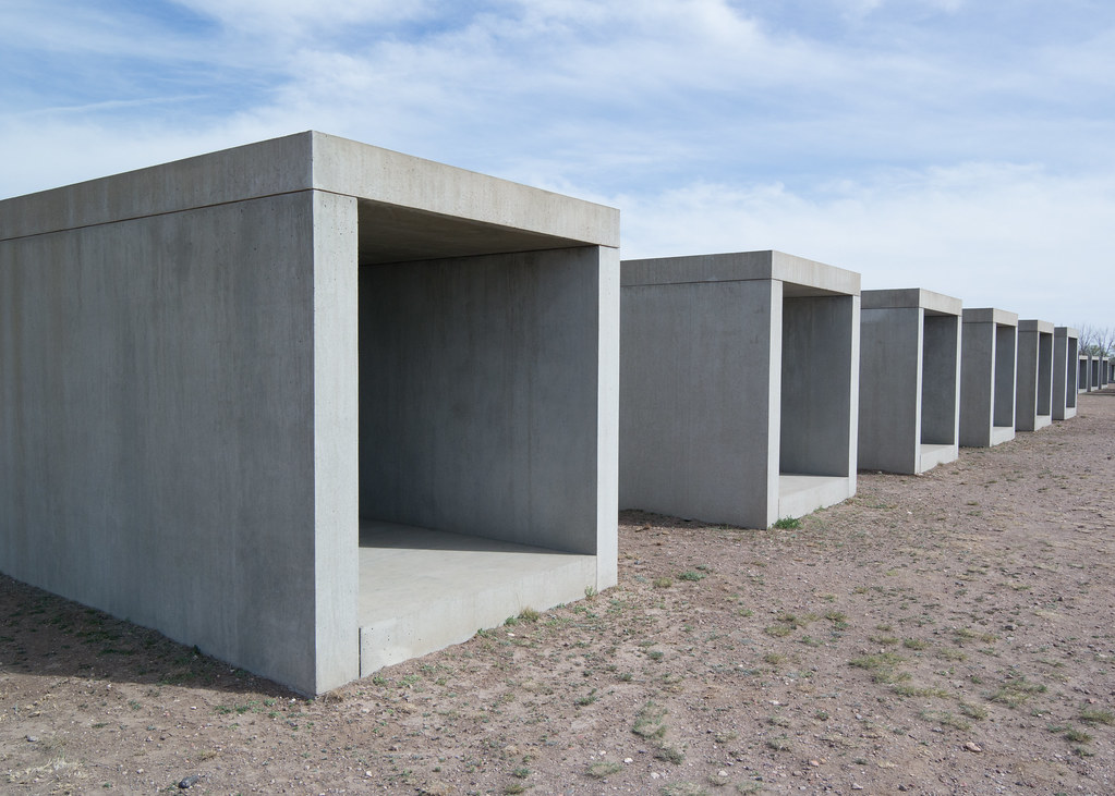 Large concrete open boxes