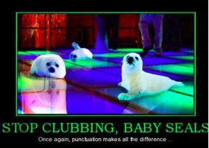 Meme: focas en la pista de baile de un club: “Deja de bailar, baby focas”