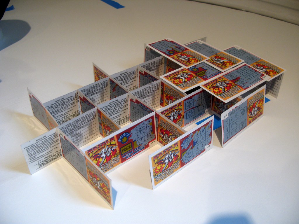 lottery cards set in a pattern