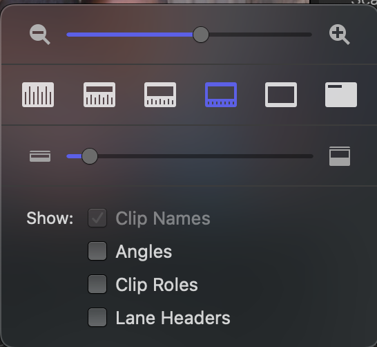 timeline with clips