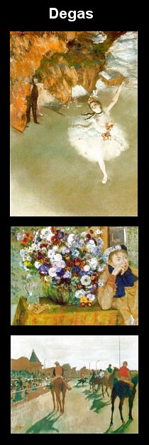Three paintings by Dégas