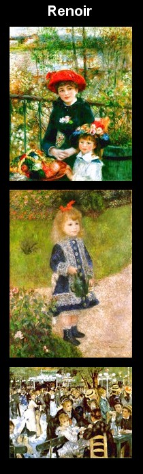 Three paintings by Renoir