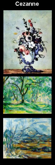 Three paintings by Cézanne