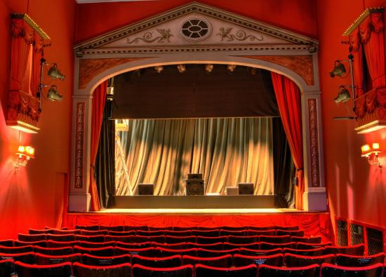 View of stage inside a theater