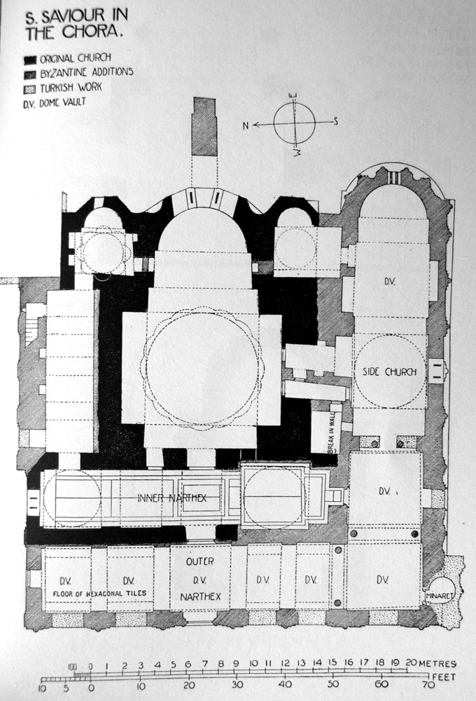 This is the ground plan of the Chora Church.