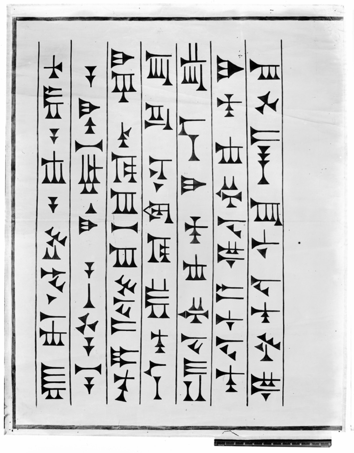 Columns filled with symbols of cuneiform script