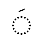 The shape of the short vowel "Fataha"