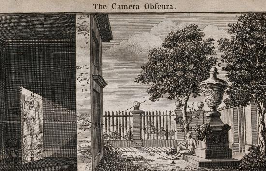 Optics: the principle of the camera obscura. Engraving, 1752. | Wellcome  Collection
