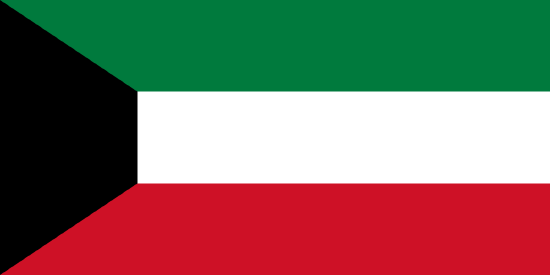 Flag of Kuwait black, green, red, white 