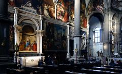 Vista del Retablo de San Zaccaria de Giovanni Bellini desde la esquina suroeste
