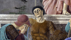 Piero, La Resurrección, detalle con soldados