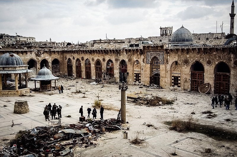 Las ruinas de la Gran Mezquita Omeya del siglo XI, Alepo, Siria (foto: Fathi Nezam de Tasnim News Agency, CC BY 4.0