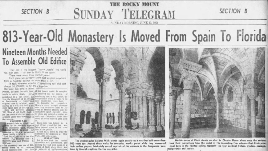Telegrama del domingo de The Rocky Mount (13 de junio de 1954)