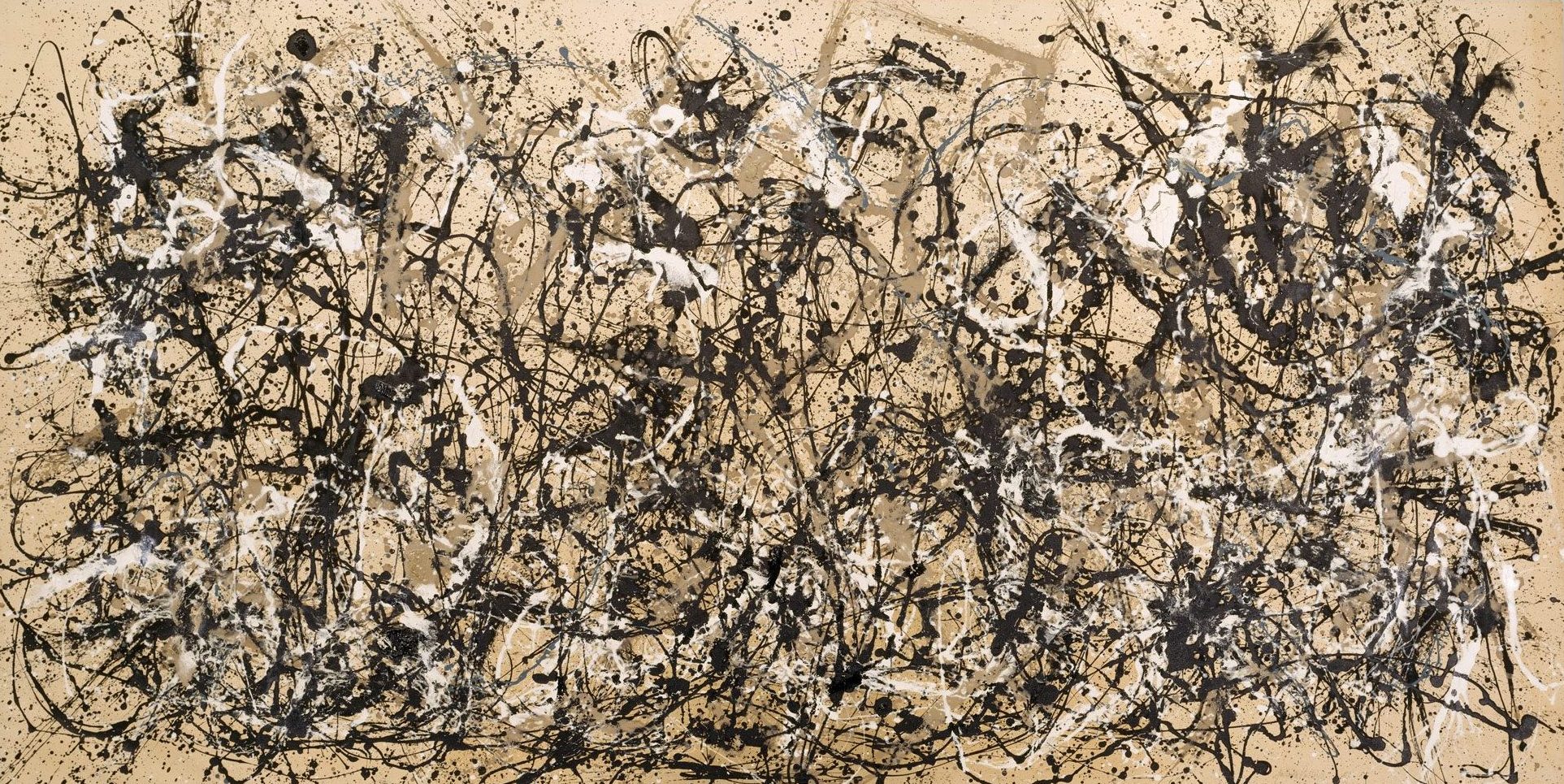 Jackson Pollock, Ritmo de Otoño (Número 30), 1950, esmalte sobre lienzo, 266.7 x 525.8 cm (El Museo Metropolitano de Arte)
