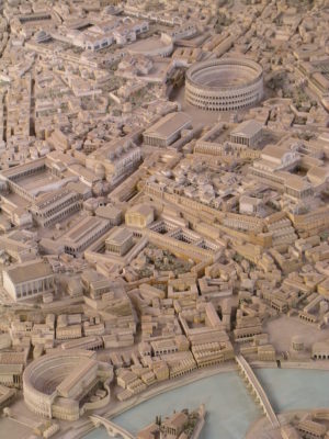 el modelo de la antigua Roma en 1:250 de Italo Gismondi.