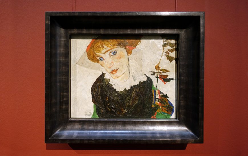Егон Шиле, Портрет Уоллі Нойзіла, 1912, панель, олія, 32 × 39,8 см (Музей Леопольда, Відень)