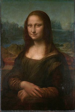 Leonardo da Vinci, Mona Lisa, c. 1503-05, óleo sobre tabla 30-1/4 x 21 pulgadas (Musée du Louvre)