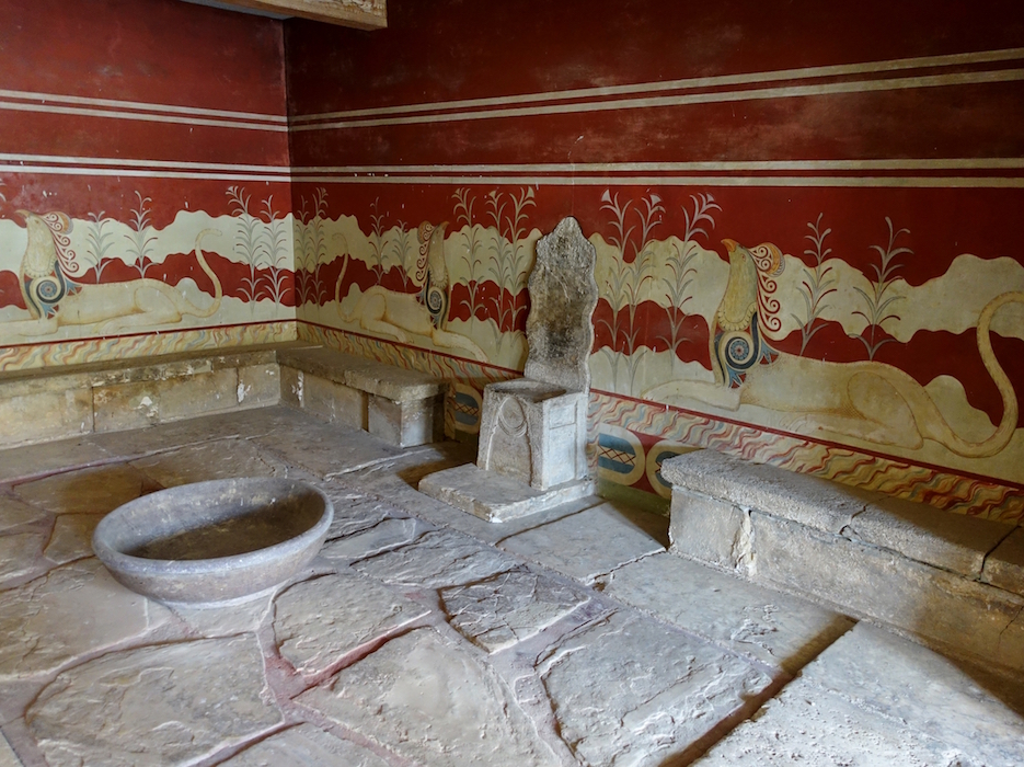 Salón del Trono, Knossos (foto: Olaf Bausch, CC BY 3.0)