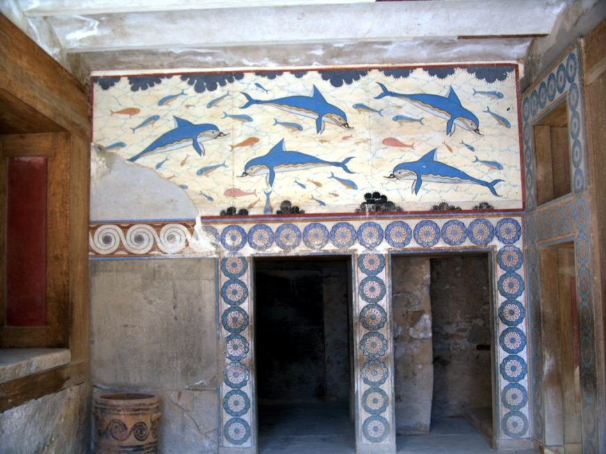Piet de Jongm reconstrucción del “fresco delfín”, Knossos