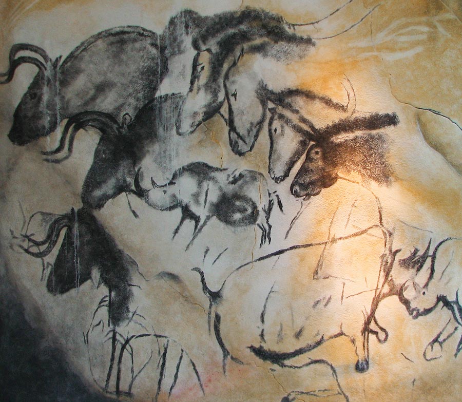 Réplica de la pintura de la cueva Chauvet (museo Anthropos, Brno)