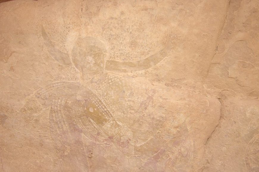 Running Horned Woman, 6,000-4,000 B.C.E., pigmento sobre roca, Tassili n'Ajjer, Argelia