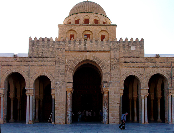 Great Mosque of Kairouan prayer hall facade (photo: Damian Entwistle, CC BY-SA 2.0)