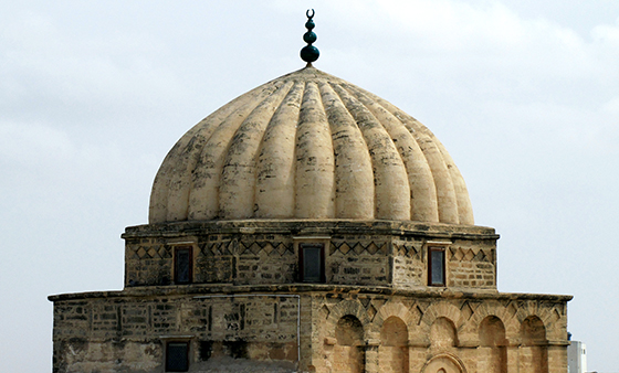 Exterior view of the mihrab dome in the Great Mosque of Kairouan, Tunisia (photo: Chuck Moravec, CC BY 2.0)