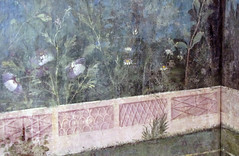 Jardín Pintado, Villa de Livia, detalle con muro retrocedido