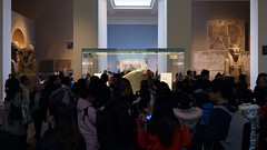 Rosetta Stone hidden behind crowd