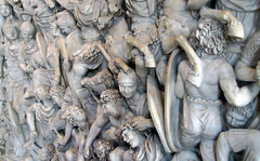 Ludovisi Sarcófago de batalla, vista oblicua desde la derecha