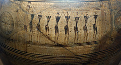 Frieze with standing figures, Dipylon Amphora, c. 755-750 B.C.E.