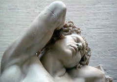 Barberini Faun, under chin