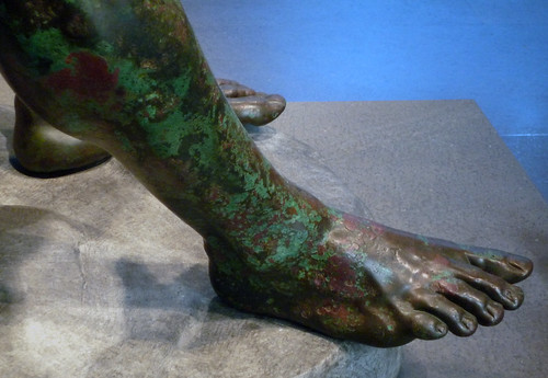 Apollonius, Boxer at Rest, detail with foot