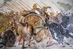 Alejandro Mosaico, detalle con el carro de Darío III