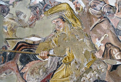 Alexander Mosaic, detalle con jinete herido
