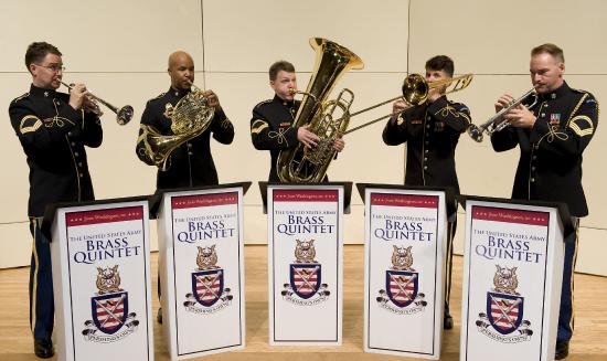 A picture of the US Army Brass Quintet