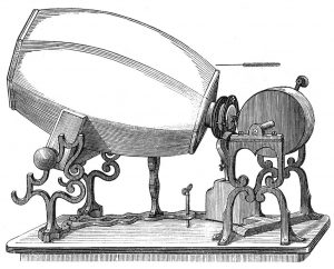 Etching of a phonautograph.
