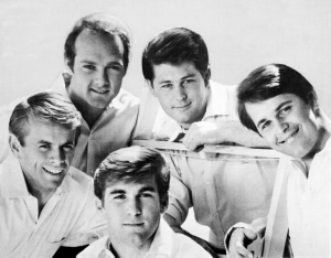 Black and white image of the Beach Boys.