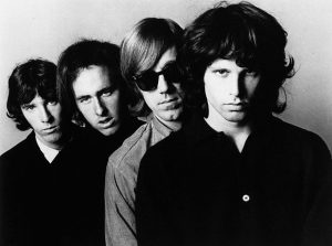 Black and white publicity photo of The Doors.