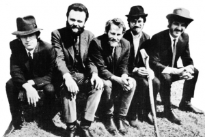 Black and white photo of The Band (1969)
