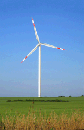 Wind turbine animated