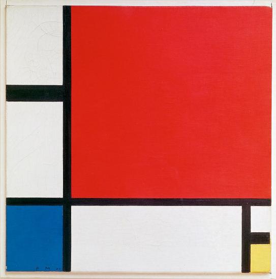 Picture of Mondrain's Composition for Red, Yellow, and Blue (1930)