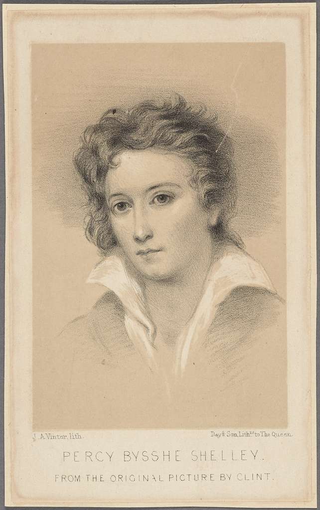 Drawing of Percy Bysshe Shelley